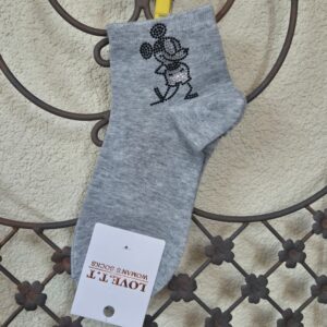 Sneakersocken mit Mickey-Motiv aus Strasssteinchen