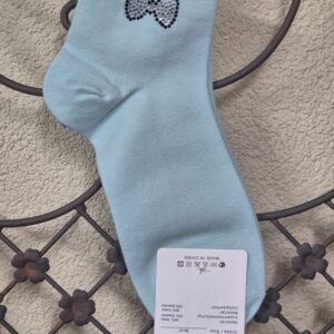 Sneakersocken mit Mäscheli aus Strasssteinchen