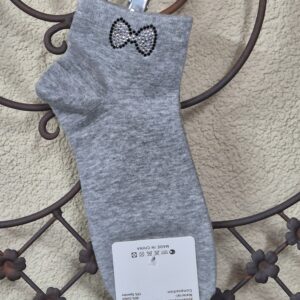 Sneakersocken mit Mäscheli aus Strasssteinchen