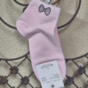 Sneakersocken mit Mäscheli aus Strasssteinchen