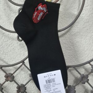 Sneakersocken mit Zunge aus Strass, Onesize 36-41