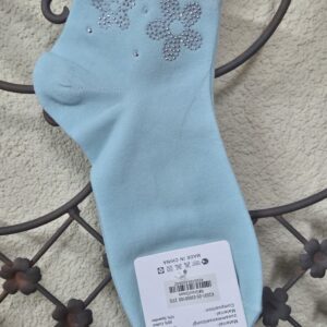 Sneakersocken mit Blumen aus Strass, Onesize 36-41