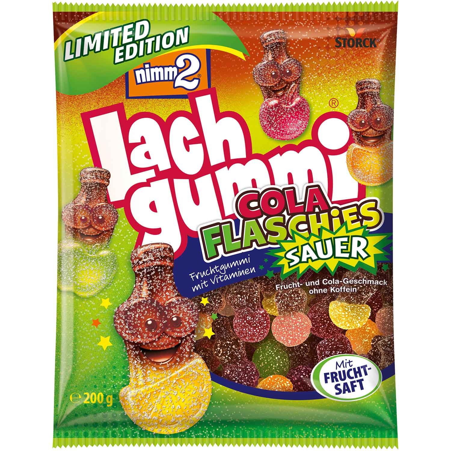 nimm2 Lachgummi Cola Flaschies sauer 200g